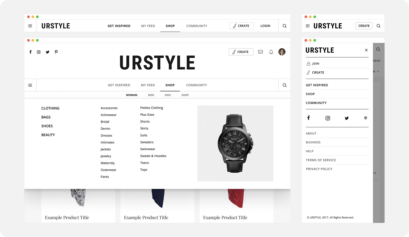 URSTYLE — e-commerce redesign